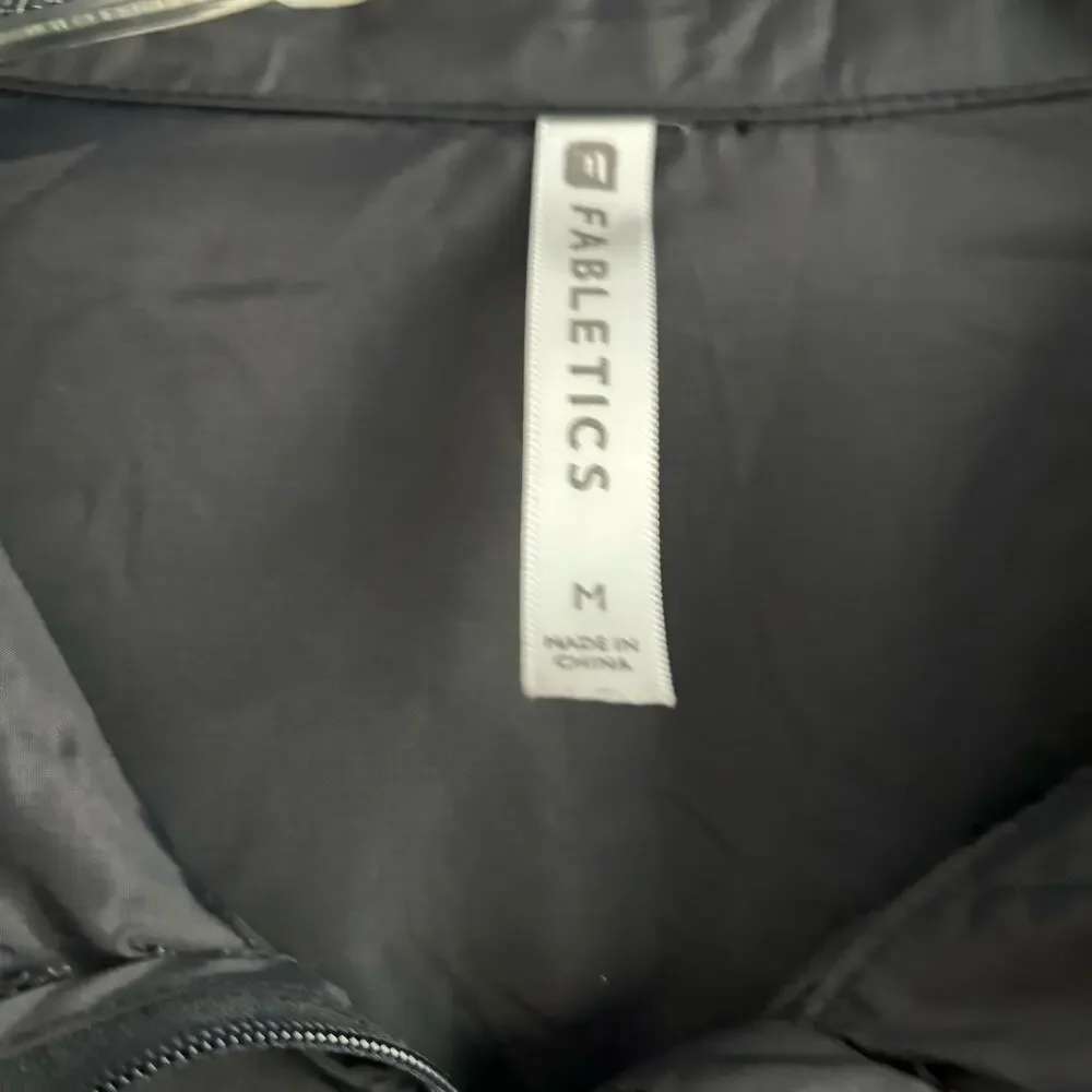 Fabletics Windbreaker Ziva Jacket Black Sz M Athletic Running